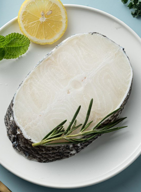 中水远洋法国银鳕鱼 原切中段南极犬牙鱼宝宝辅食 1-2片/盒-300g