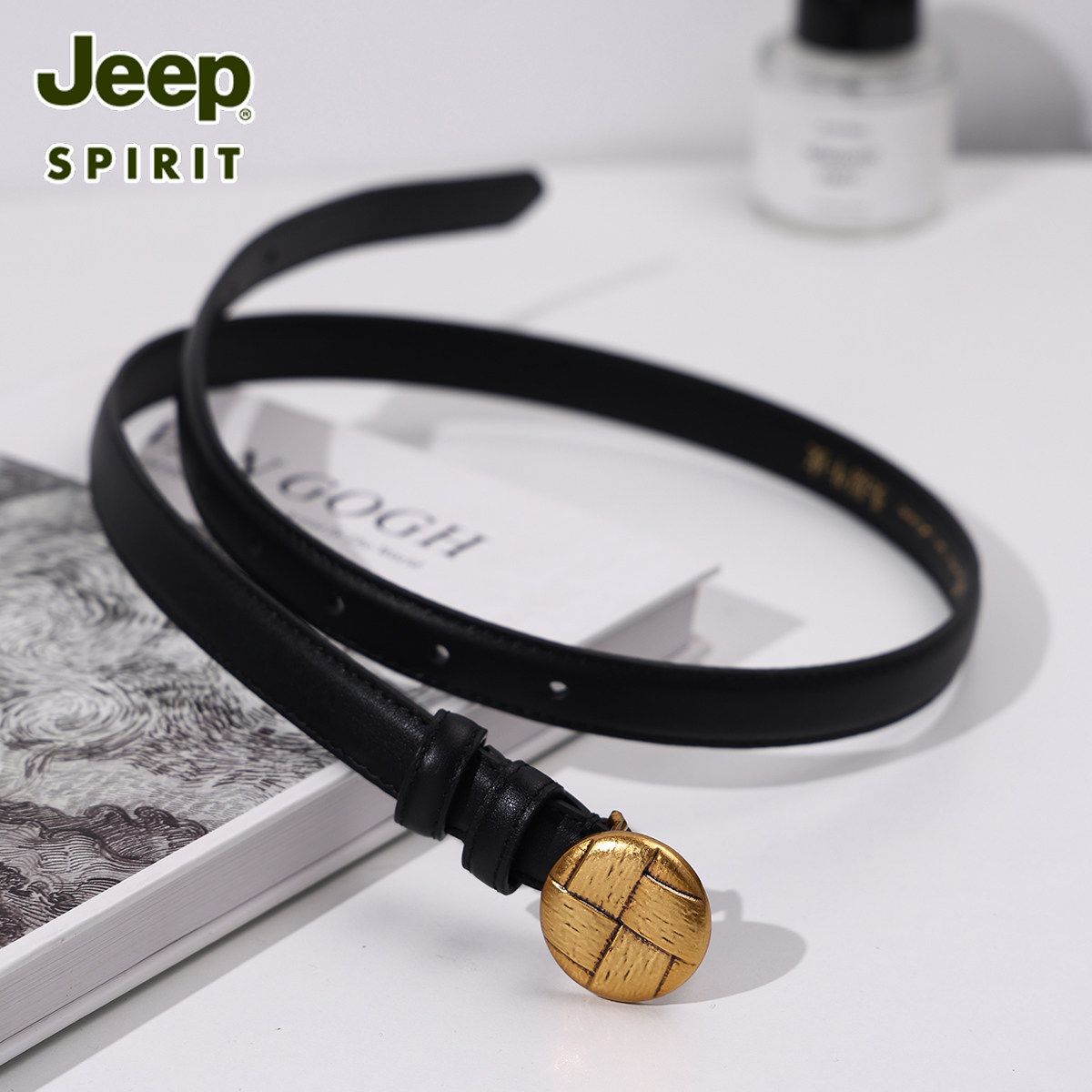 Jeep女士皮带真皮韩系简约高级感腰带女金扣百搭装饰皮带女新款潮,服饰配件/皮带/帽子/围巾,腰带/皮带/腰链,淘宝优惠券,粉丝福利购,淘宝优惠卷