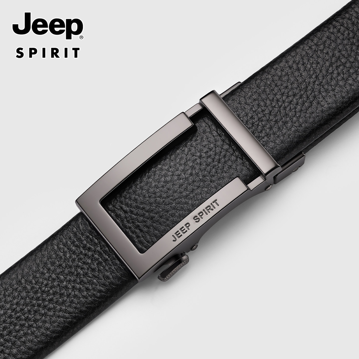 Jeep吉普男士皮带真皮自动扣休闲青年男款头层牛皮腰带商务裤带潮