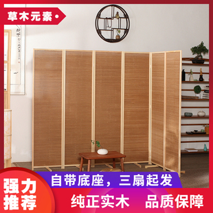 屏风门口隔断折叠客厅移动玄关日式 中式 卧室滑动简易家用复古餐厅