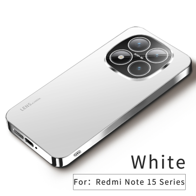 红米note15手机壳Redminote15pro+保护套电镀银软小米n0te15por十加全包边防摔自带镜头膜磨砂亚克力新款男女