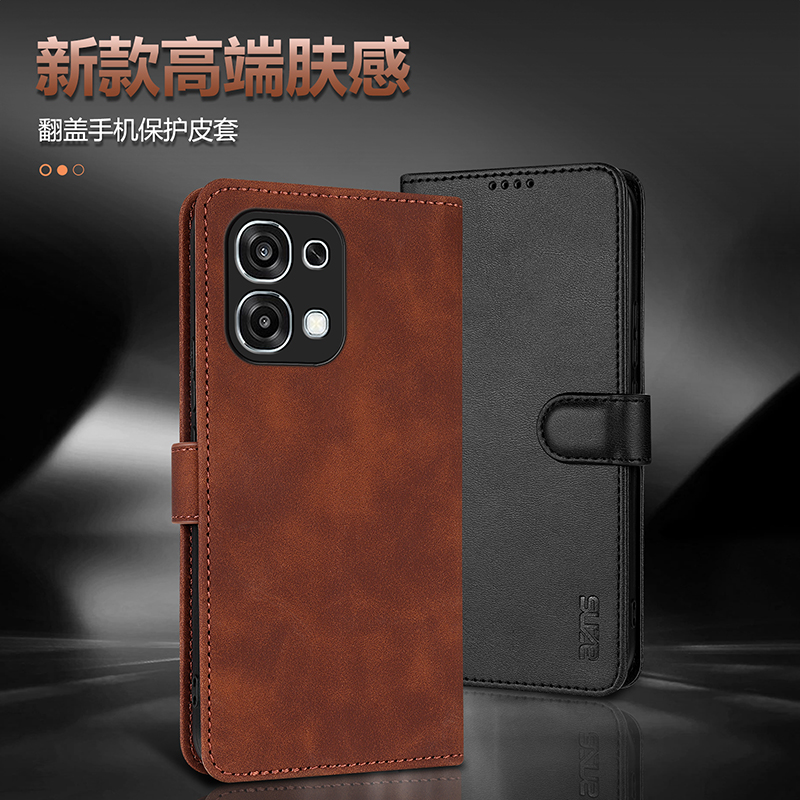 oppoa6i手机壳0pp0a6pro海外版保护套opopa5por前后带盖a3x全包防摔带卡槽a2侧翻盖皮套a1磁吸支架0POP可插卡