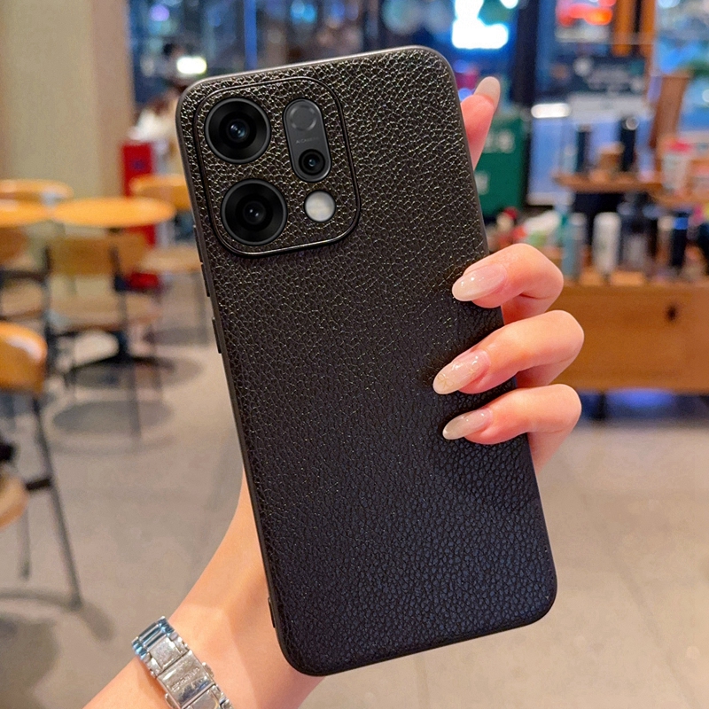 OPPO PLA110手机壳0PP0PKZ110保护套oppoReno14pro新款荔枝皮纹PLA11O全包镜头防摔黑边PKZ11O高端商务后壳OP