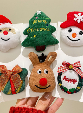 ins卡通可爱圣诞老人胸针圣诞节日礼品徽章毛衣包包配饰情侣别针