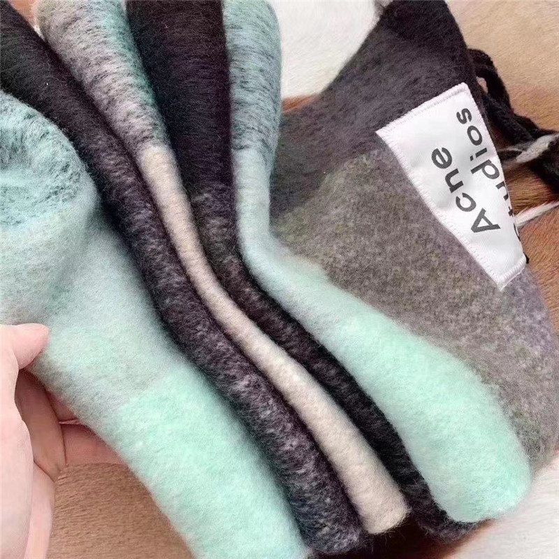 极速AC raienbow grid hot stitching in autumn and winter, wil