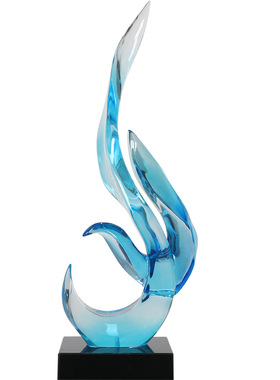新品抽象透明雕塑艺术品摆件现代客厅玄关酒店摆设W创意家居装饰
