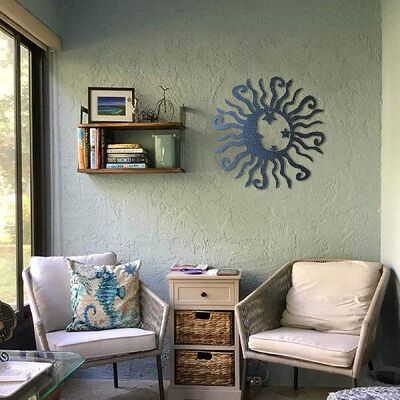 极速2021 Wrought Iron Metal Sun Art MeItal Decor TV Backgrou