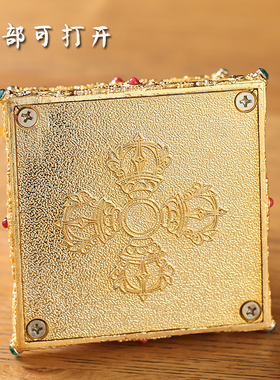 极速亚克力水晶舍利塔菩提塔可打开合金铸造复古P家用摆件小号高1