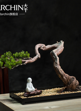 极速新中式禅意摆件创q意家居装饰办公室电视柜玄关家软装装饰品