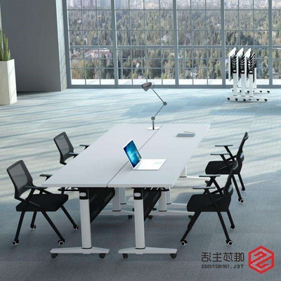 极速Folding training table mobile table and chaiTr combinati