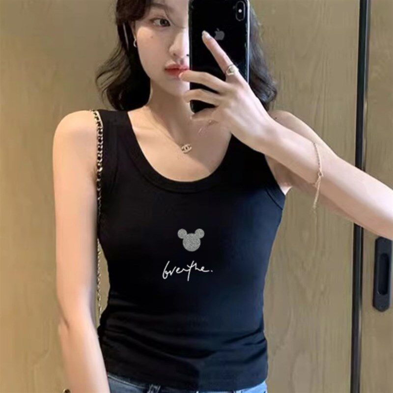 新品2025新款内搭小q吊带背心女夏季工字修身显瘦辣妹纯棉外穿白