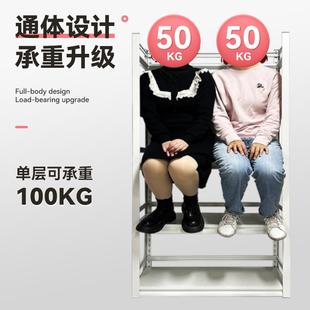 家用铁艺书架置物架落地多层收纳架儿童绘本架客厅书柜钢制货架