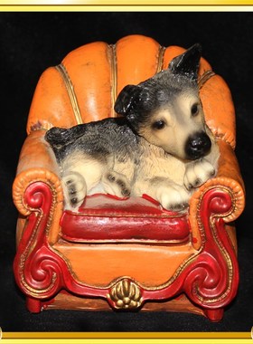 【包邮】夏洛克家居 树脂艺术摆件生肖礼品8种可爱狗狗储钱罐