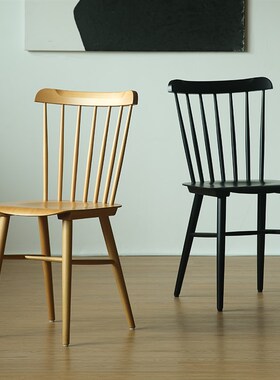 度仓TON榉实木休闲家用温莎座椅子中古风Ironica捷克原装进口餐椅