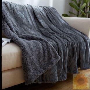 沙发上用的小毛毯看电视专用小被子毛茸茸毯子午睡客厅冬天盖腿厚