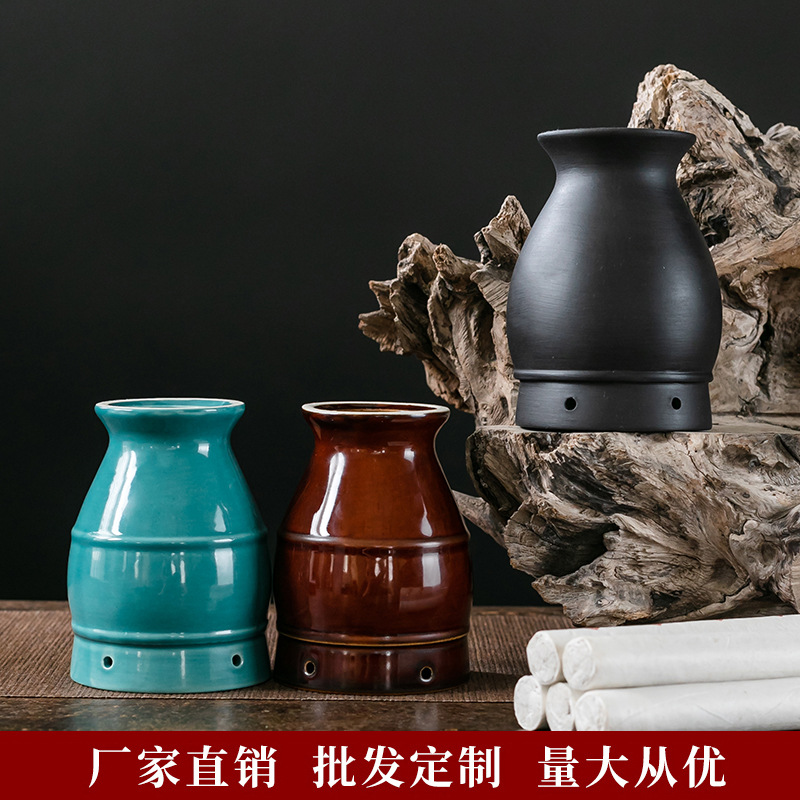 推背艾灸盒罐陶瓷刮痧杯仪器随身灸温阳罐家用面部火灸美容院