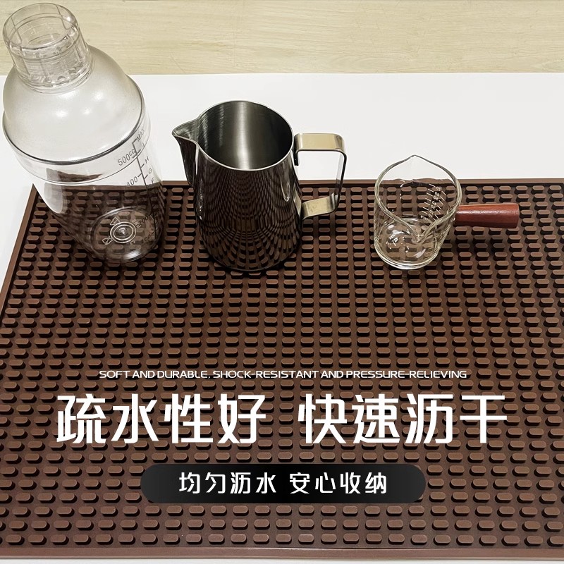 新款加厚方形杯垫防滑垫吧台垫咖啡吧台垫篆刻垫酒吧垫花式沥水垫
