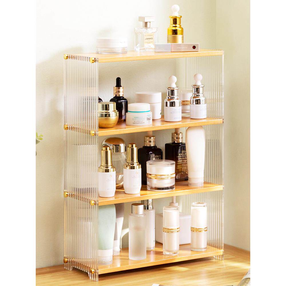 桌面收纳盒收纳柜茶具展示柜子餐具化妆品水杯子厨房储物柜置物架