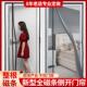 纱窗帘自粘门隐形纱门伸缩推拉式 纱门推门魔术贴自粘防蚊门帘家用