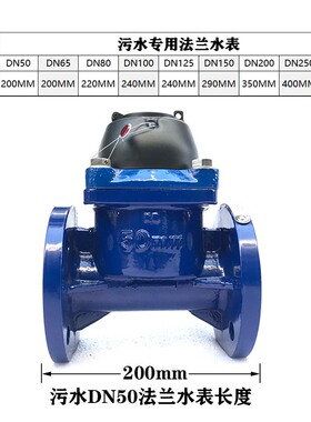 工业污水表干式可拆式冷水表防冻污水专用冷水表DN50DN65DN80水表