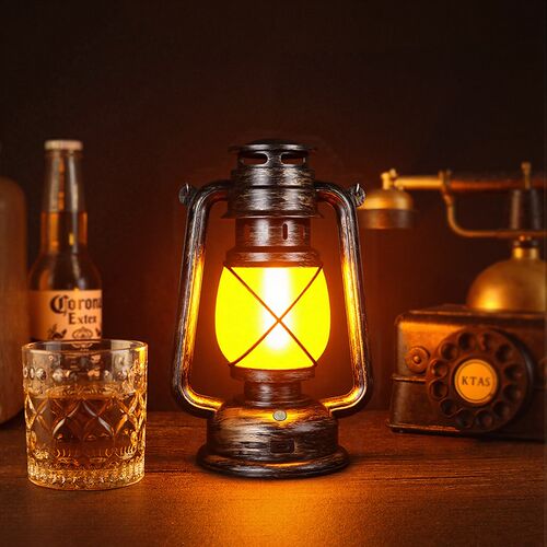 充电酒吧台灯清吧氛围灯创意复古马灯户外道具露营煤油灯桌灯提灯