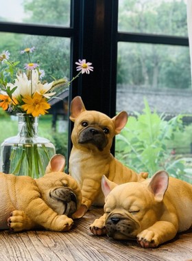 客厅酒柜电视柜摆件创意可爱招财小狗摆设卧室桌面新房家居饰品