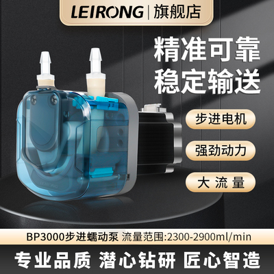 雷熔微小型大流量BP3000步进电机蠕动泵实验室工业灌装机抽水泵头