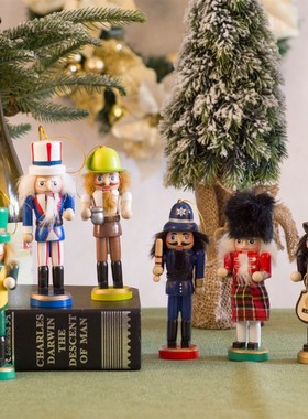 胡桃夹子棒球运动小木偶士兵13cm创意客厅装饰品摆件zaka酒吧挂件