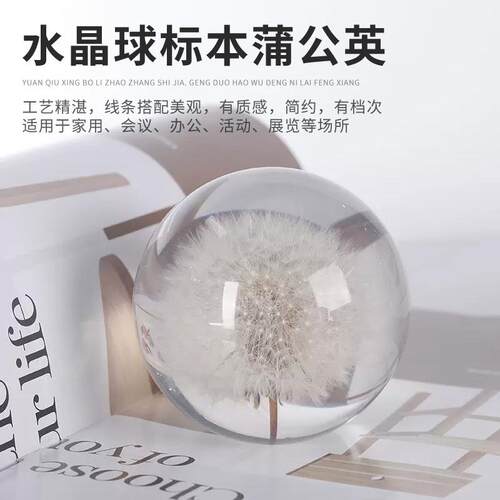 创意树脂鲜花水晶球标本永生花
