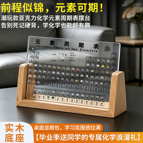 双语高清印刷元素周期表礼物