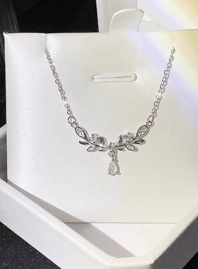 LLYUN s925纯银月桂女神麦穗项链女ins轻奢小众高级锁骨链送女友