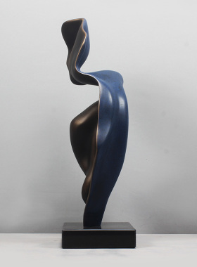 雕塑摆件抽象艺术品现代简约软装饰品玻璃钢家居样板房间客厅陈设