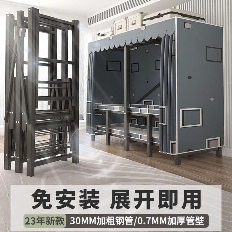 衣柜家用卧室免安装折叠简易布衣柜出租房用全钢架结实耐用衣橱