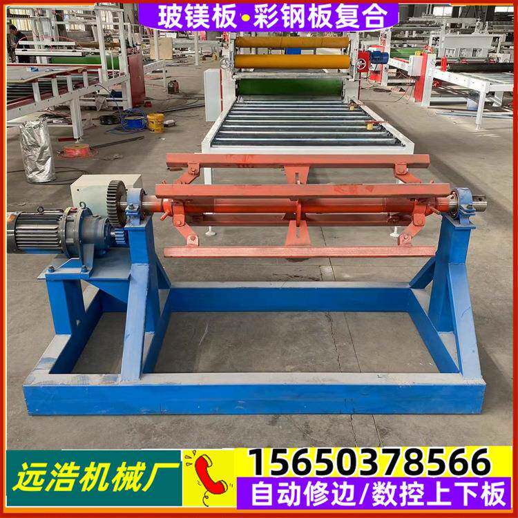 胶膜铝板玻镁钢板贴面机生态颗板铝蜂YH-1350窝大热板彩平贴粒机