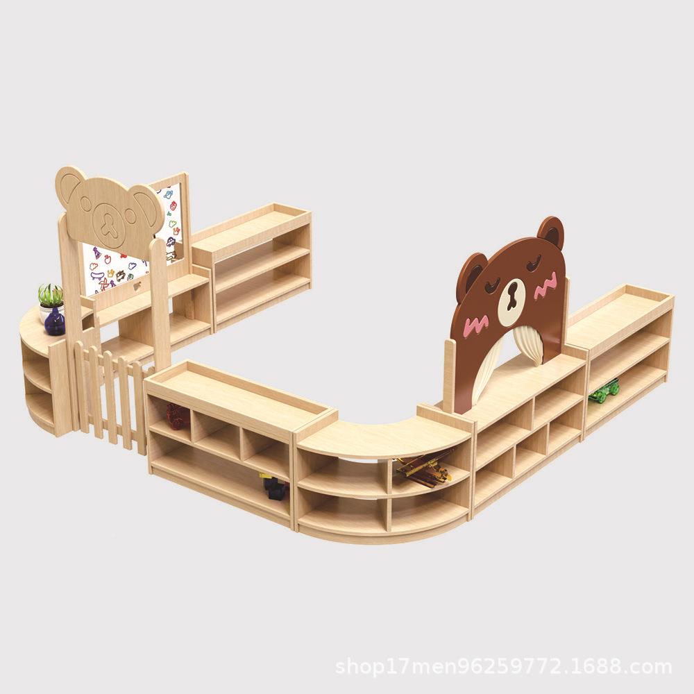 托育早教中心1-岁幼儿桌椅家具合柜收IHM纳柜学步梯托宝宝组柜幼