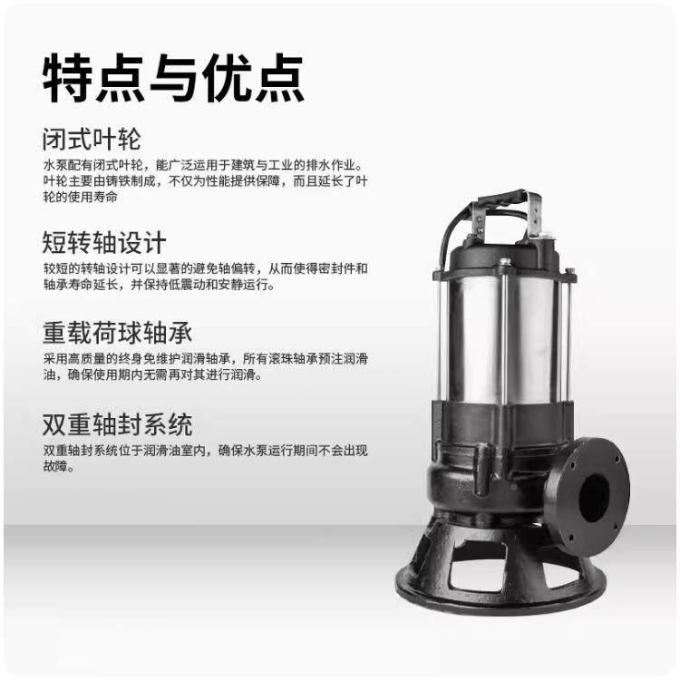 德国Wi污lo22458用污v水泵家全自动潜污泵220高扬程雨水排泵抽水
