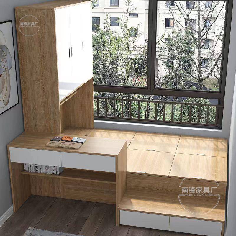 体小户型单人床QNG榻米书桌一储物床踏省空间组脚合榻收纳儿童床