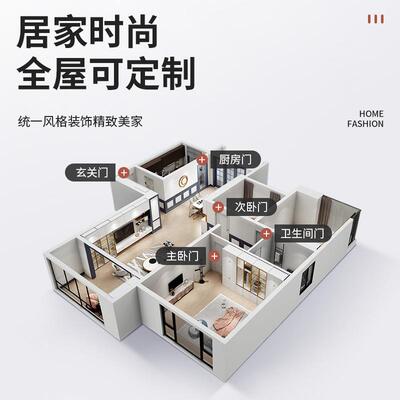 厂家直供隔多实层木复792合门工程酒内店室房间实木门酒店轻奢音