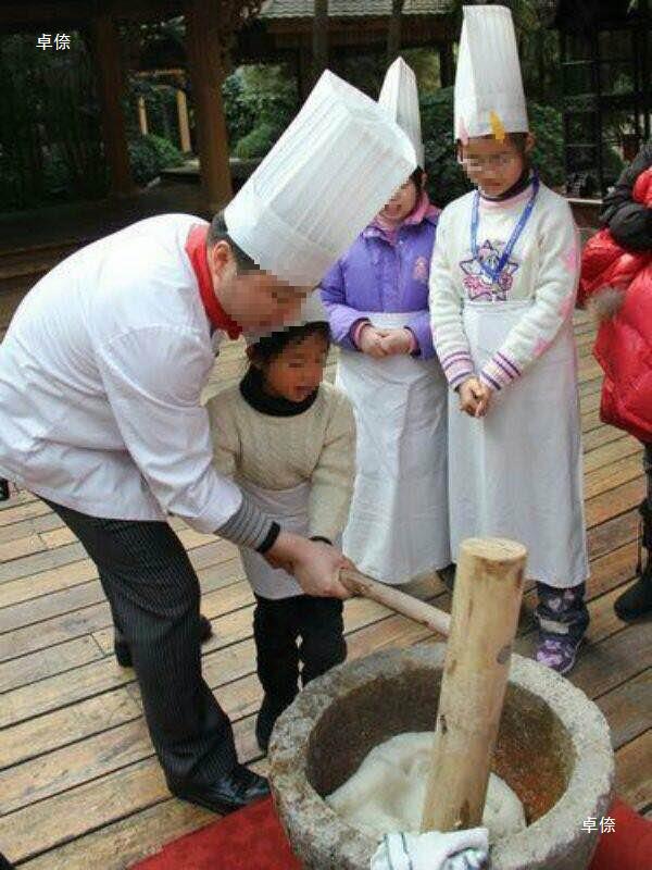 打年糕打麻糍民俗木质锤