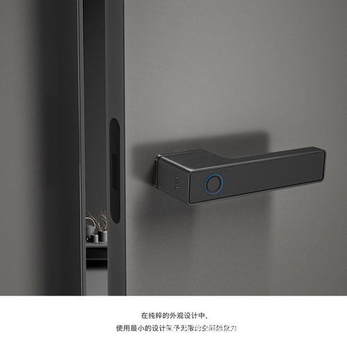 生态木门锁极简房门锁磁吸房间指纹锁生态门锁静音房间办公智能锁