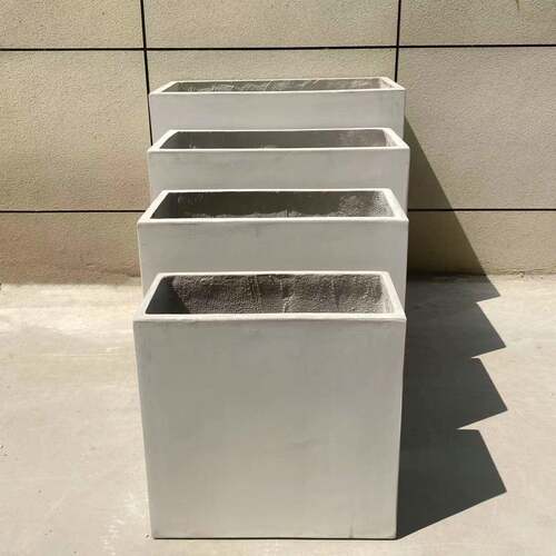 厂家直销泥长方形170马槽箱大扁号室外简约风花格水泥花盆落地种