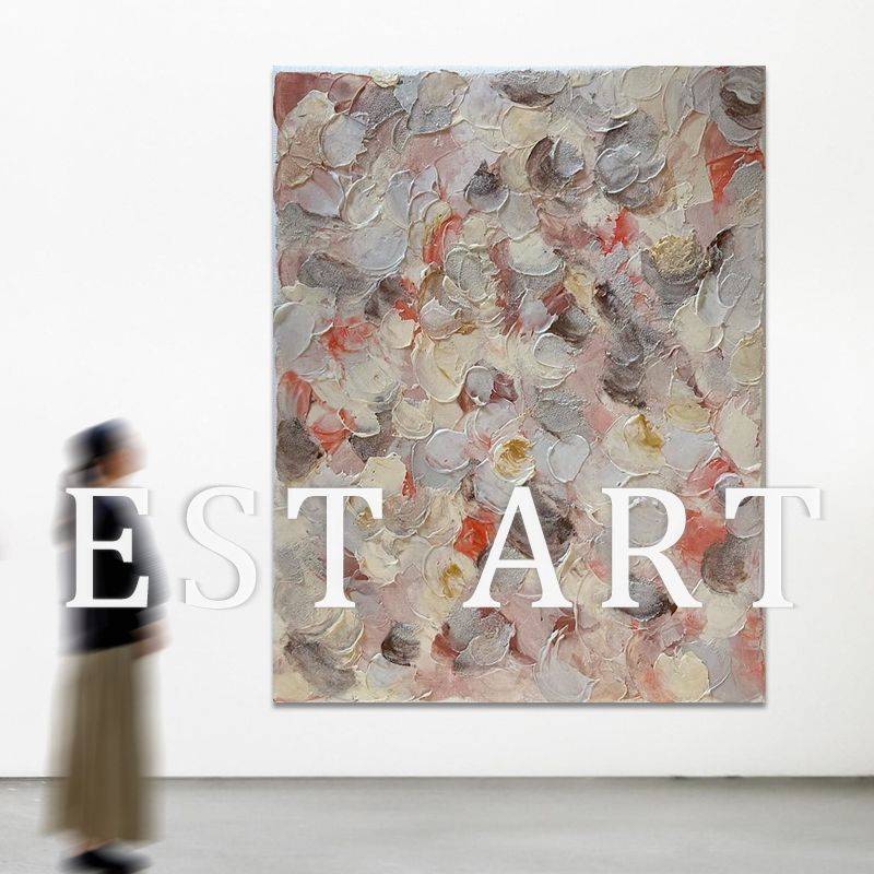 顺丰《廉而不刿》手绘油画客厅装饰艺术丙烯肌理玄关立体挂画图片