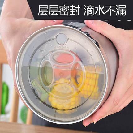 保饭温WSS盒锈不钢多层手提送饭大容量保温桶便携秦便当盒防溢之