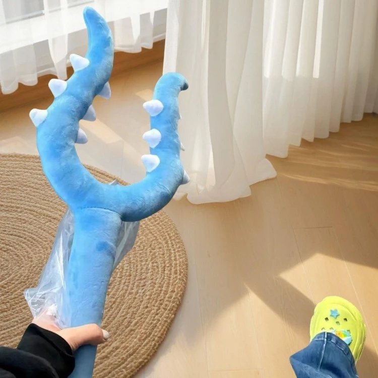 可爱毛绒讨伐棒逗猫狗创意玩具成人款毛绒抓猫玩具70cm长叉玩偶Y