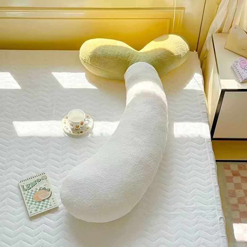 新款可爱夹腿豆芽靠枕女生专用长