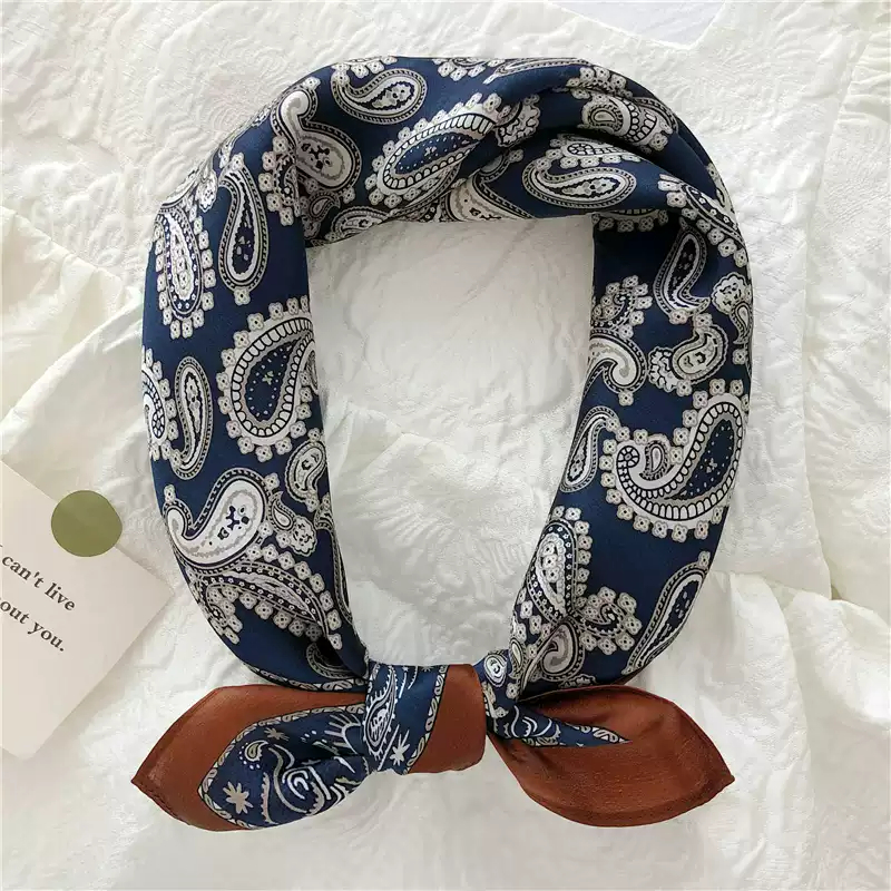 章若楠同款丝巾女春夏高级好仿真