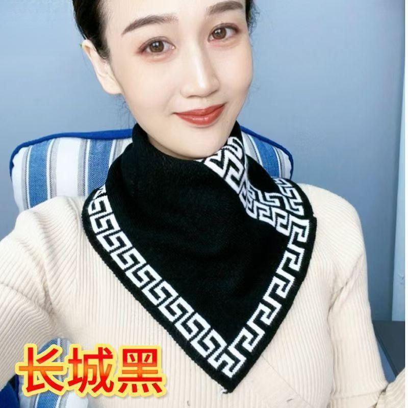 2025年秋冬新款男女通用围脖保暖护脖韩版百搭防寒围巾三角巾