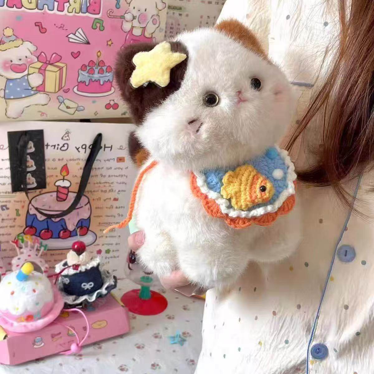 可爱猫咪毛绒玩偶三花猫公仔女睡觉闺蜜生日礼物桌伴娃娃送礼公仔