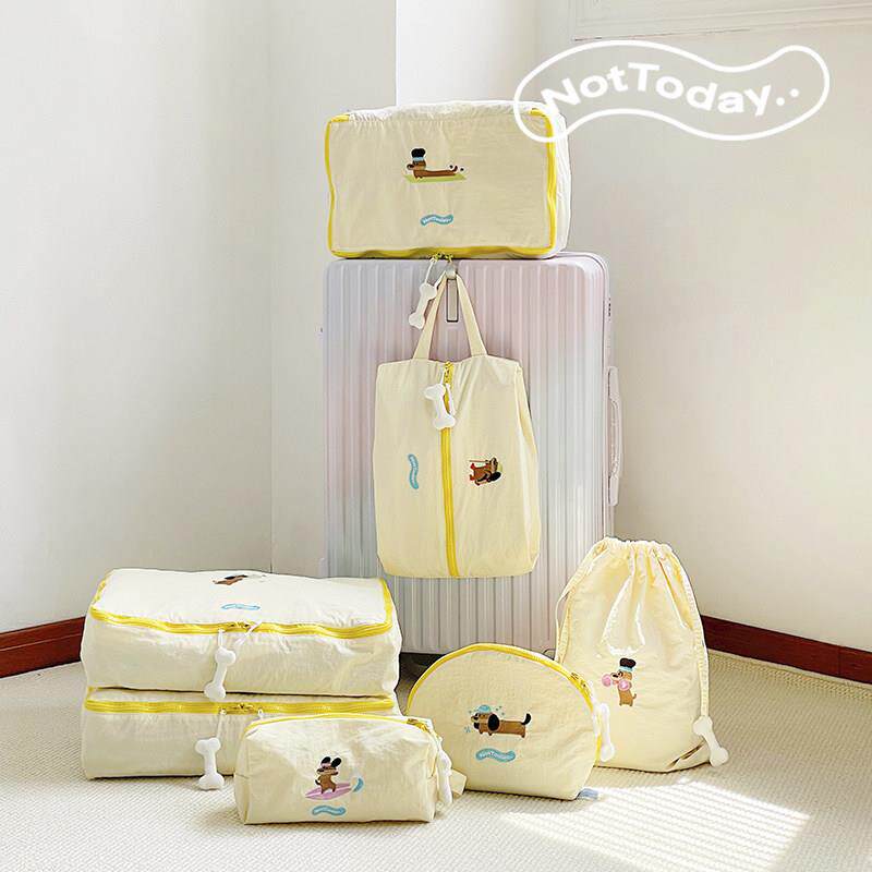 NotToday 运动小狗 旅行收纳袋行李箱洗漱包衣服内衣分装整理套装