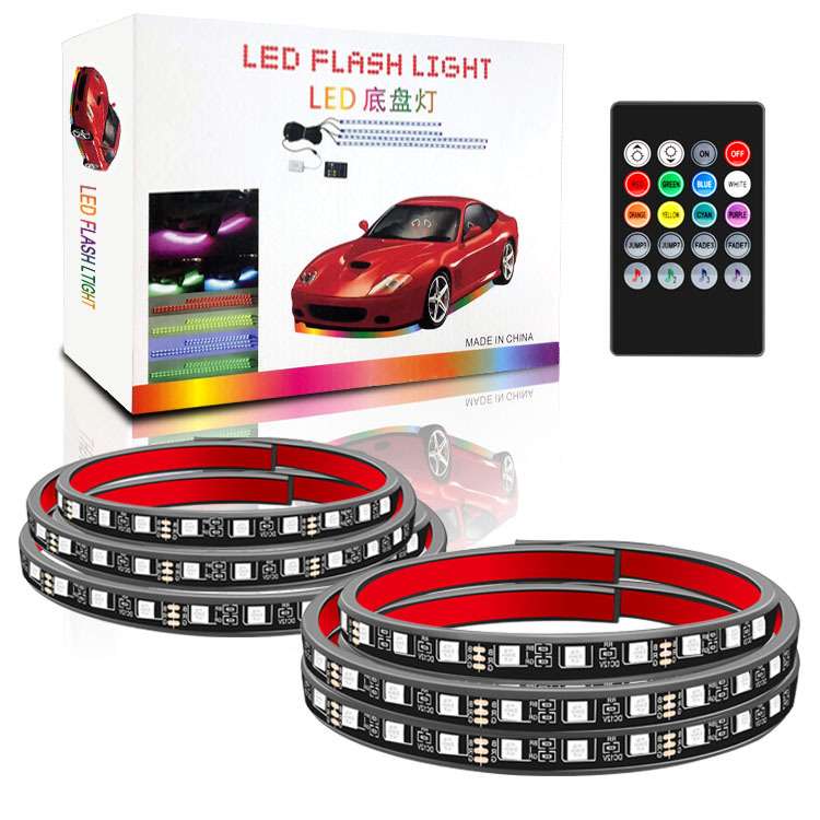 60*90CM汽车LED声控七彩底盘灯 多种模式地盘灯 APP灯带